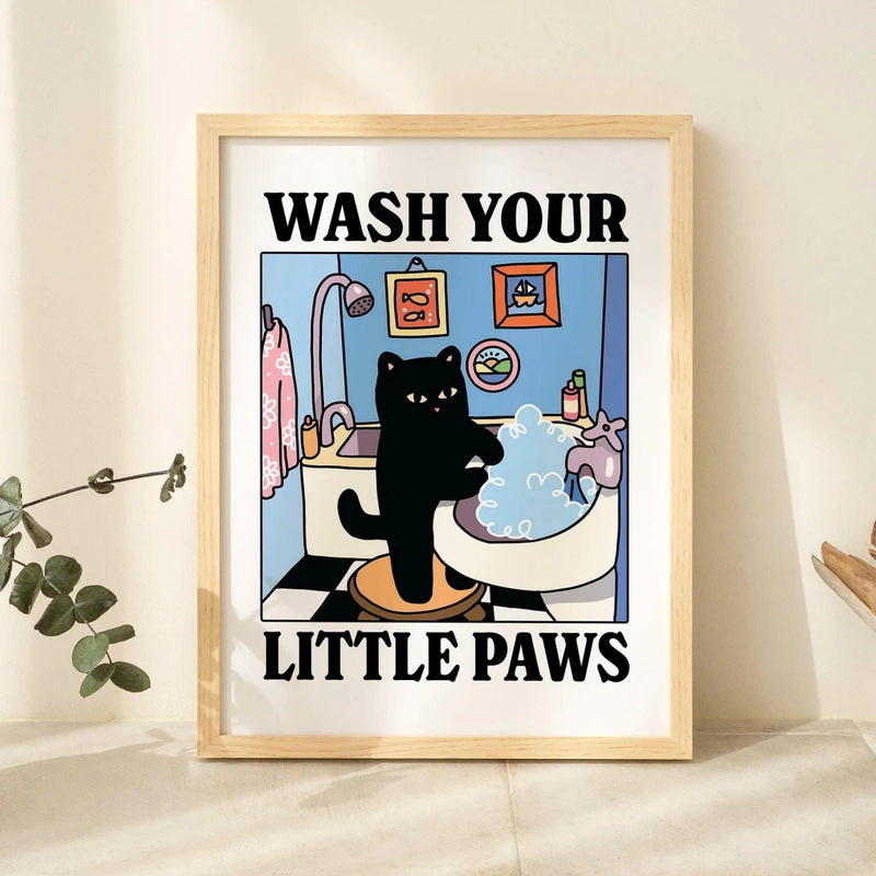 Black Cat Wall Print