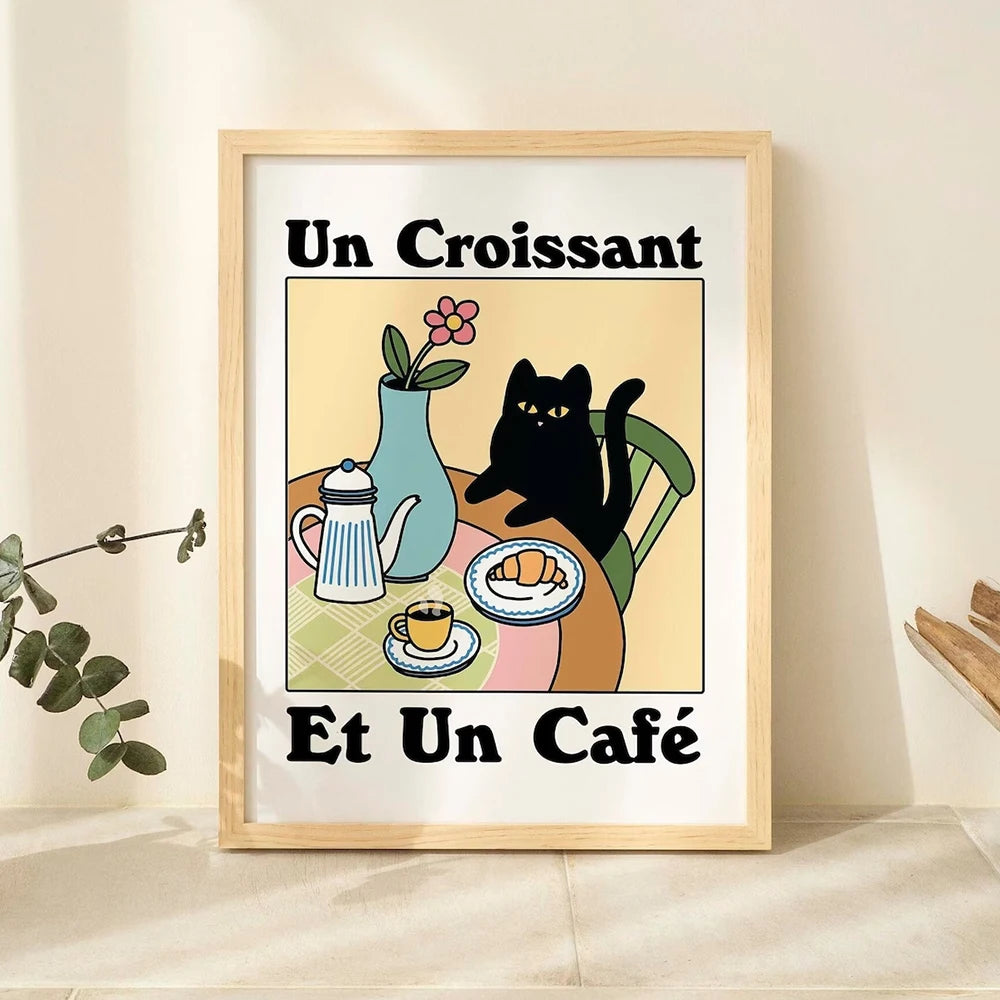 Black Cat Wall Print