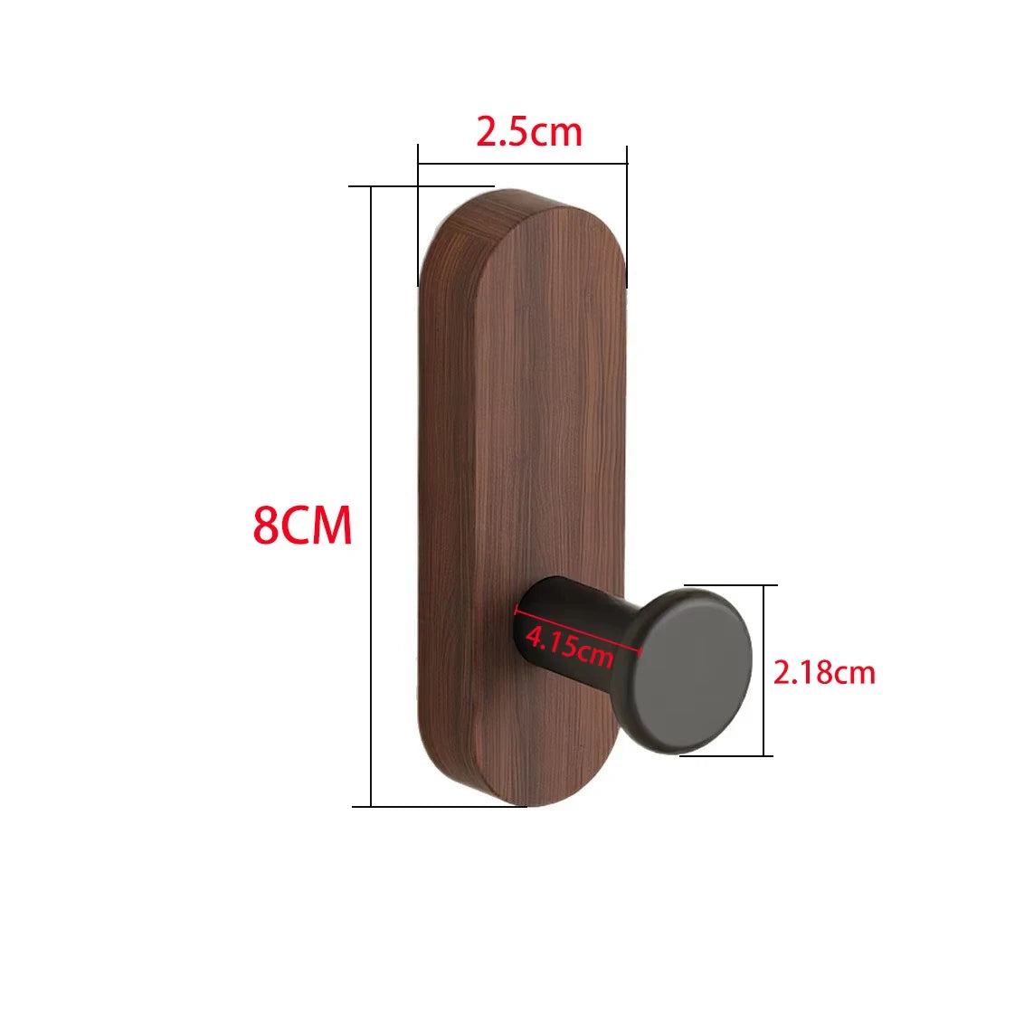Self-Adhesive Wooden Wall Hooks