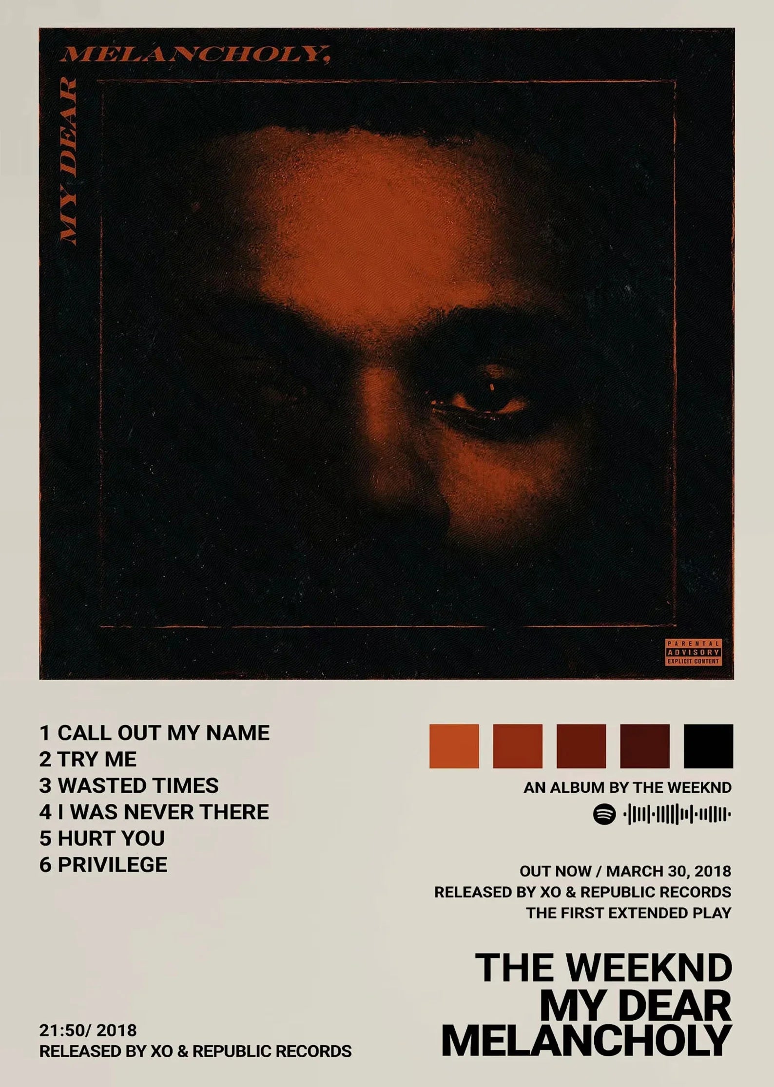 Weeknd Album Inspired Poster