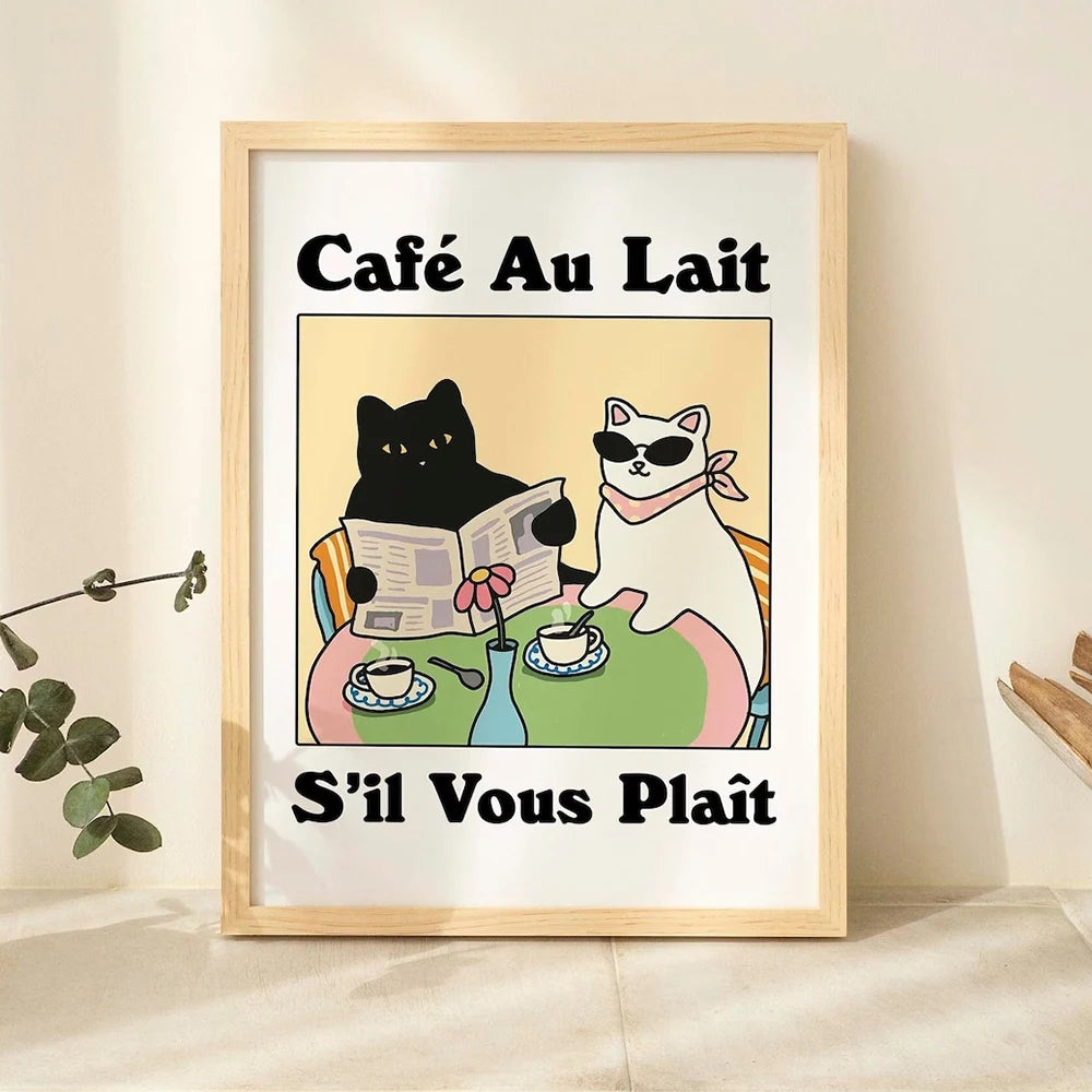 Black Cat Wall Print
