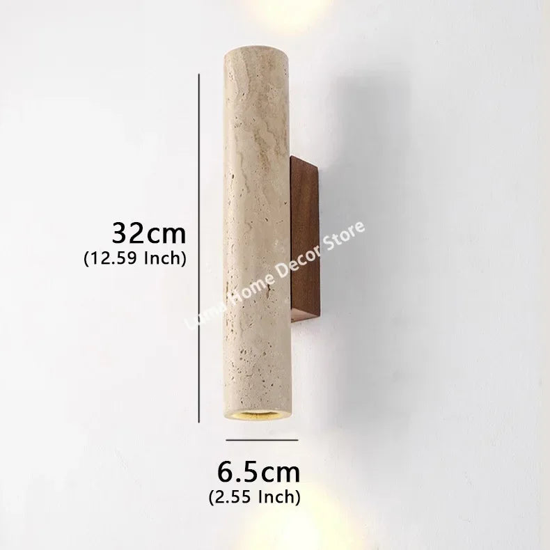 Travertine Wabi-Sabi Wall Sconce