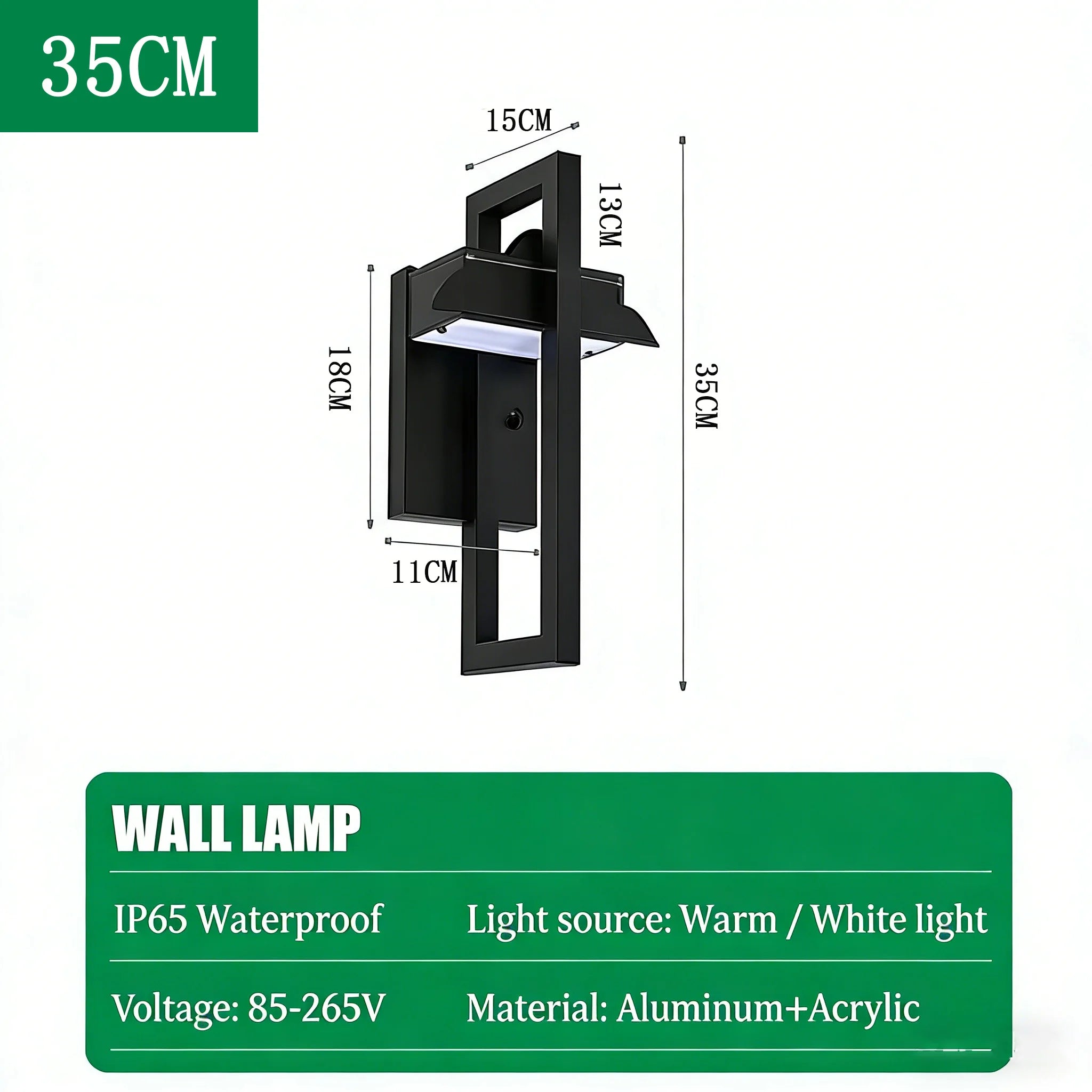 Retro IP65 Aluminium Outdoor Wall Light