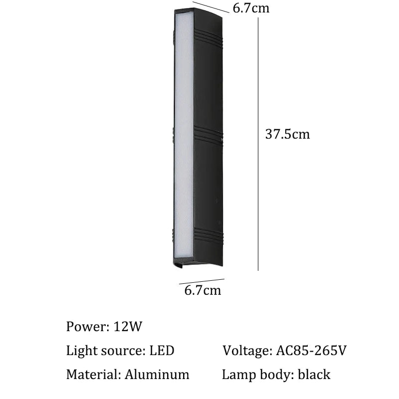 Modern IP65 Aluminium Outdoor Wall Light