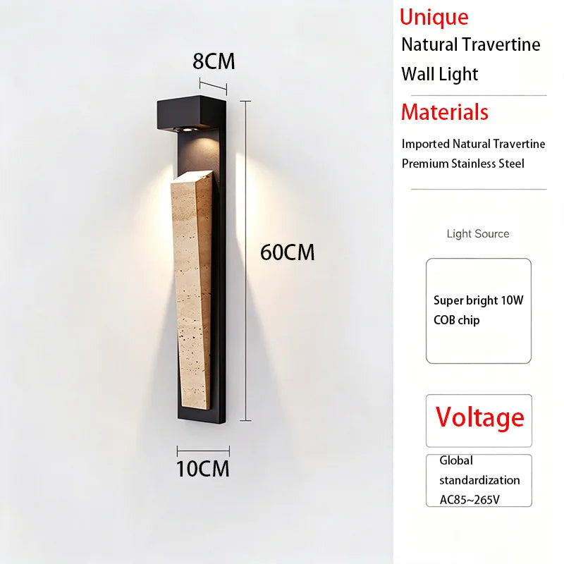 IP65 Travertine Outdoor Wall Light