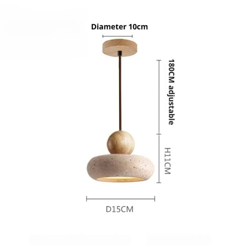Travertine Wabi-Sabi Pendant Light