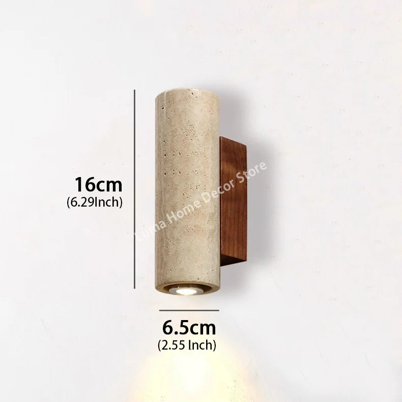 Travertine Wabi-Sabi Wall Sconce