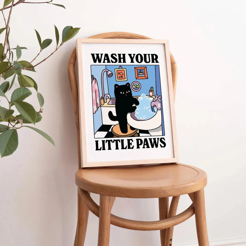 Black Cat Wall Print