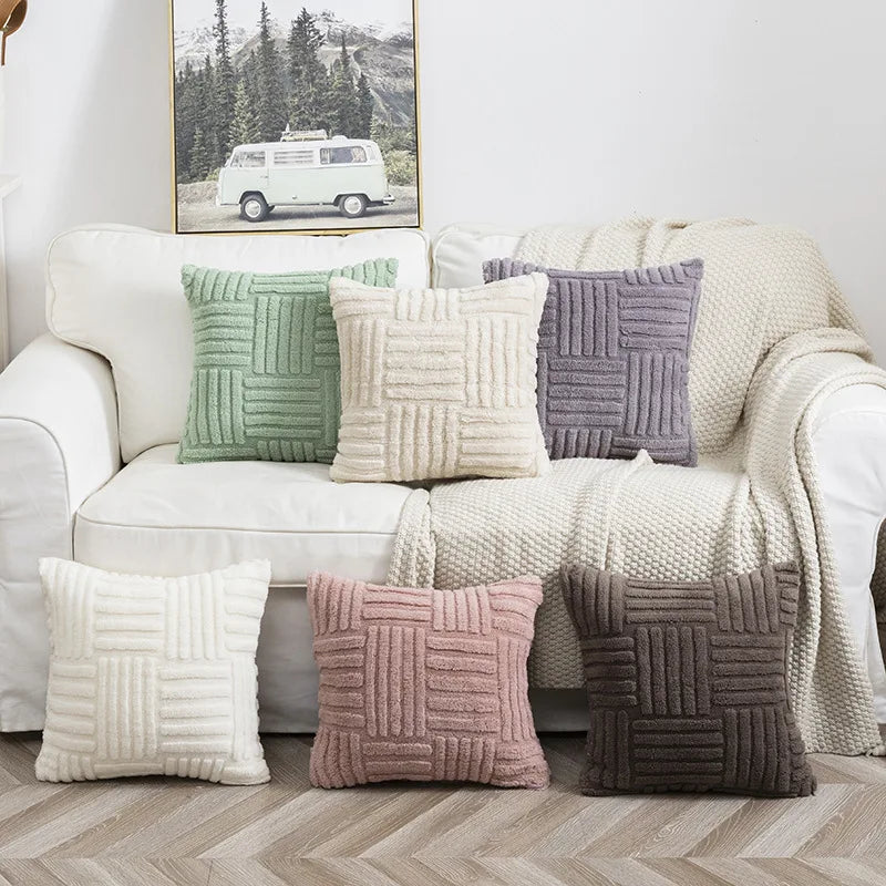 Faux Fur Boho Cushion Cover