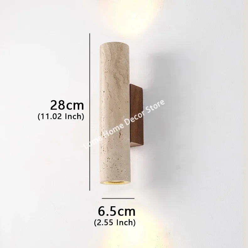 Travertine Wabi-Sabi Wall Sconce