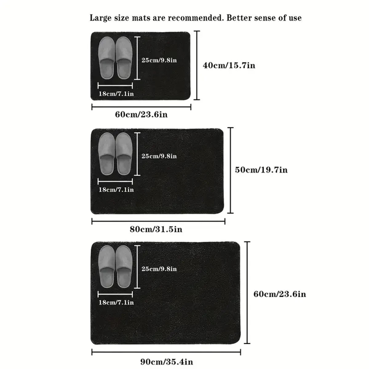 Non-Slip Bath Mat Absorbent
