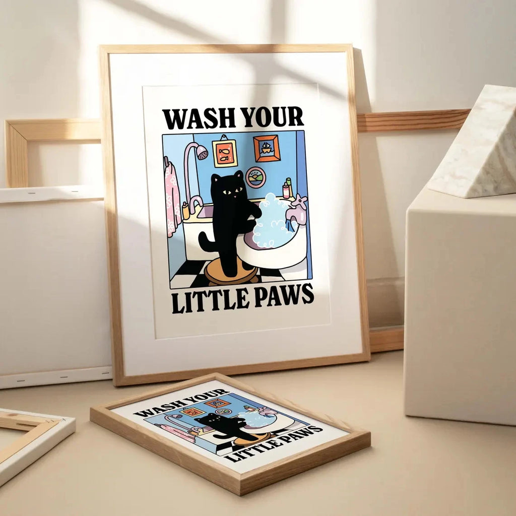 Black Cat Wall Print