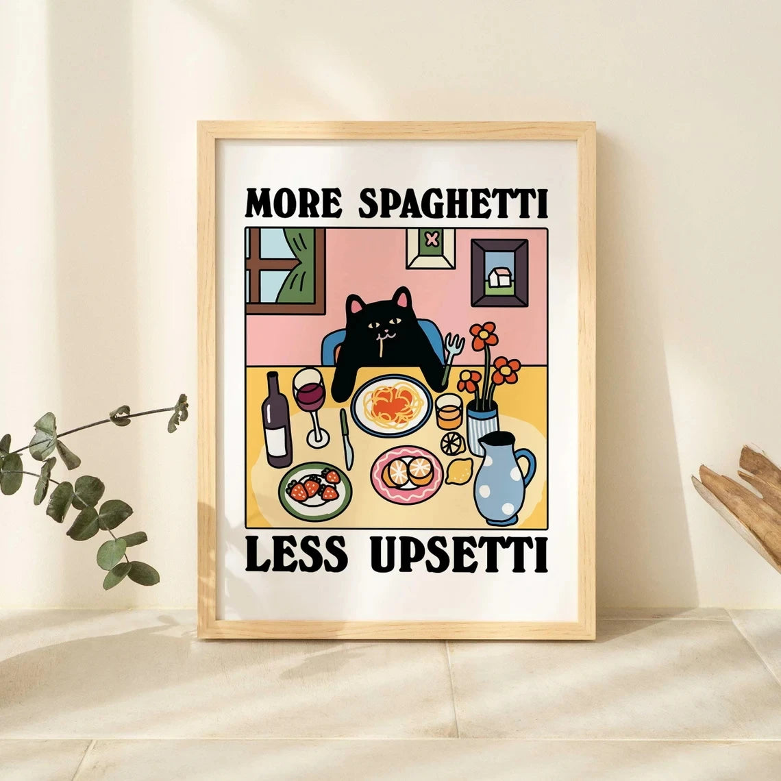 Black Cat Wall Print