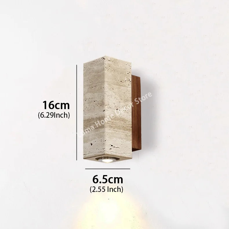 Travertine Wabi-Sabi Wall Sconce