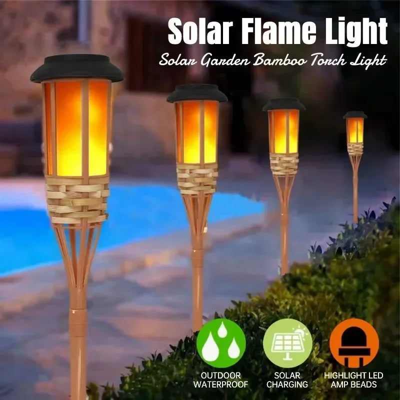 Bamboo Solar Garden Light