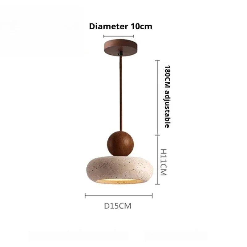 Travertine Wabi-Sabi Pendant Light