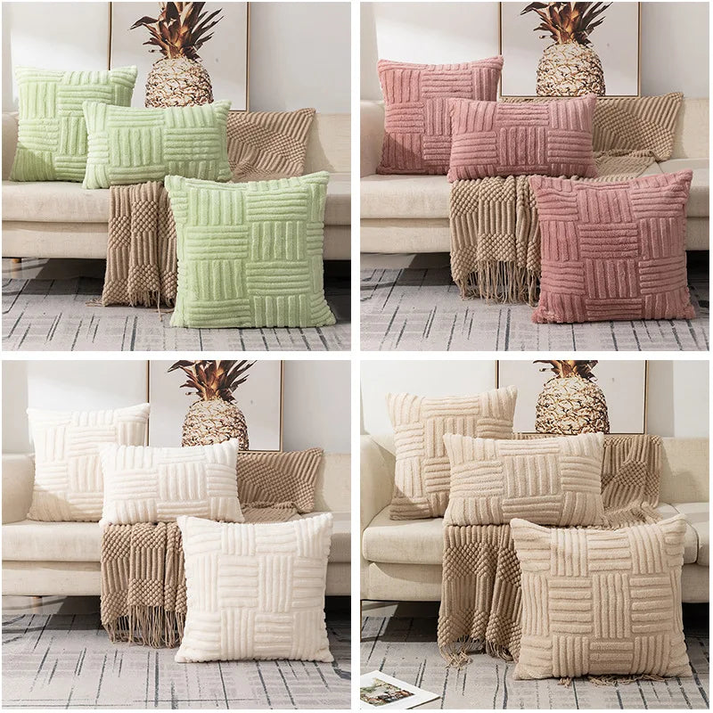 Faux Fur Boho Cushion Cover