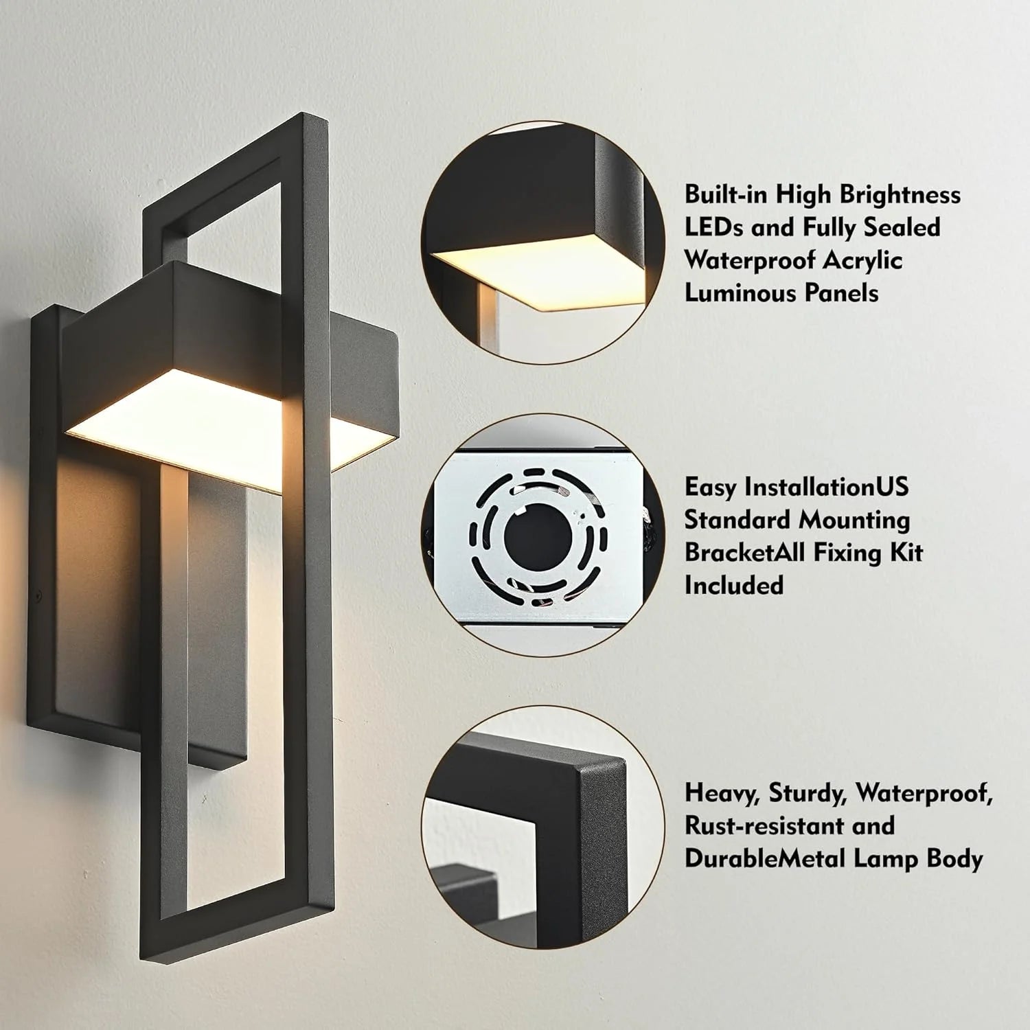 Retro IP65 Aluminium Outdoor Wall Light