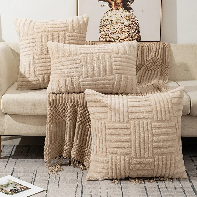 Faux Fur Boho Cushion Cover