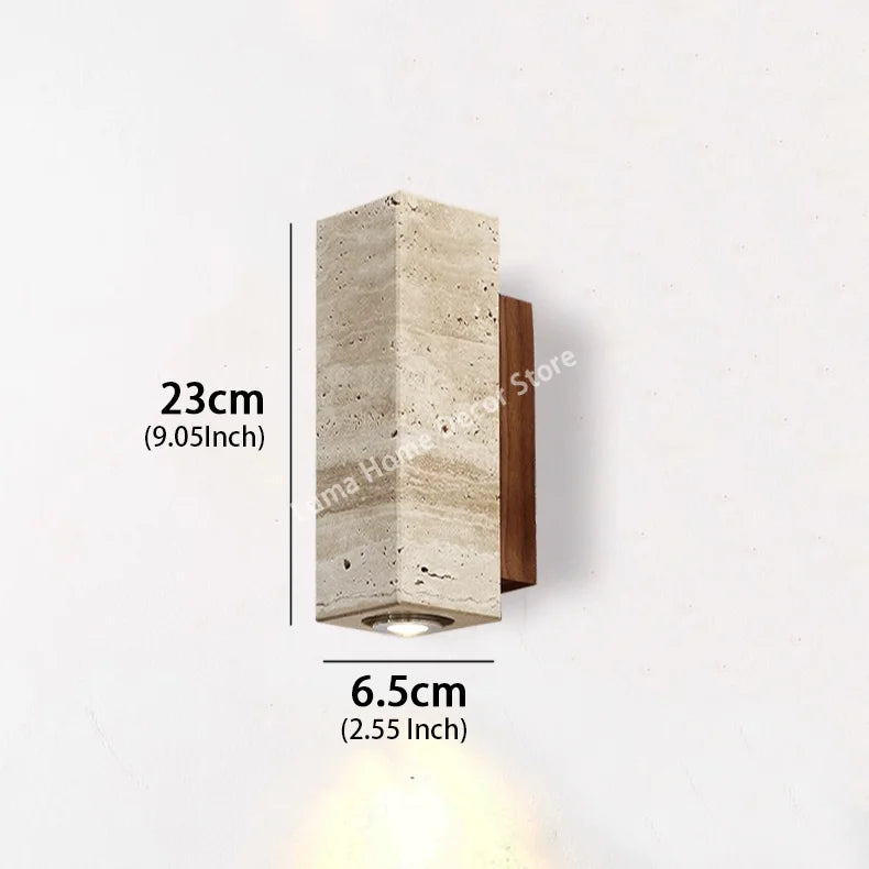 Travertine Wabi-Sabi Wall Sconce