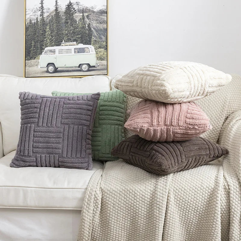 Faux Fur Boho Cushion Cover