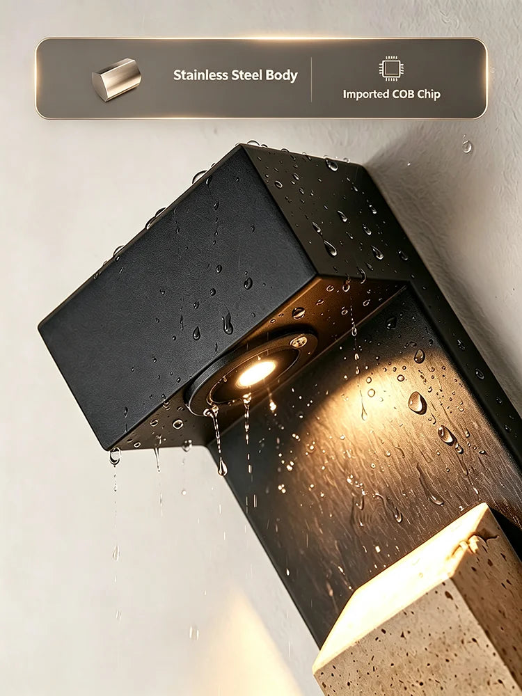 IP65 Travertine Outdoor Wall Light