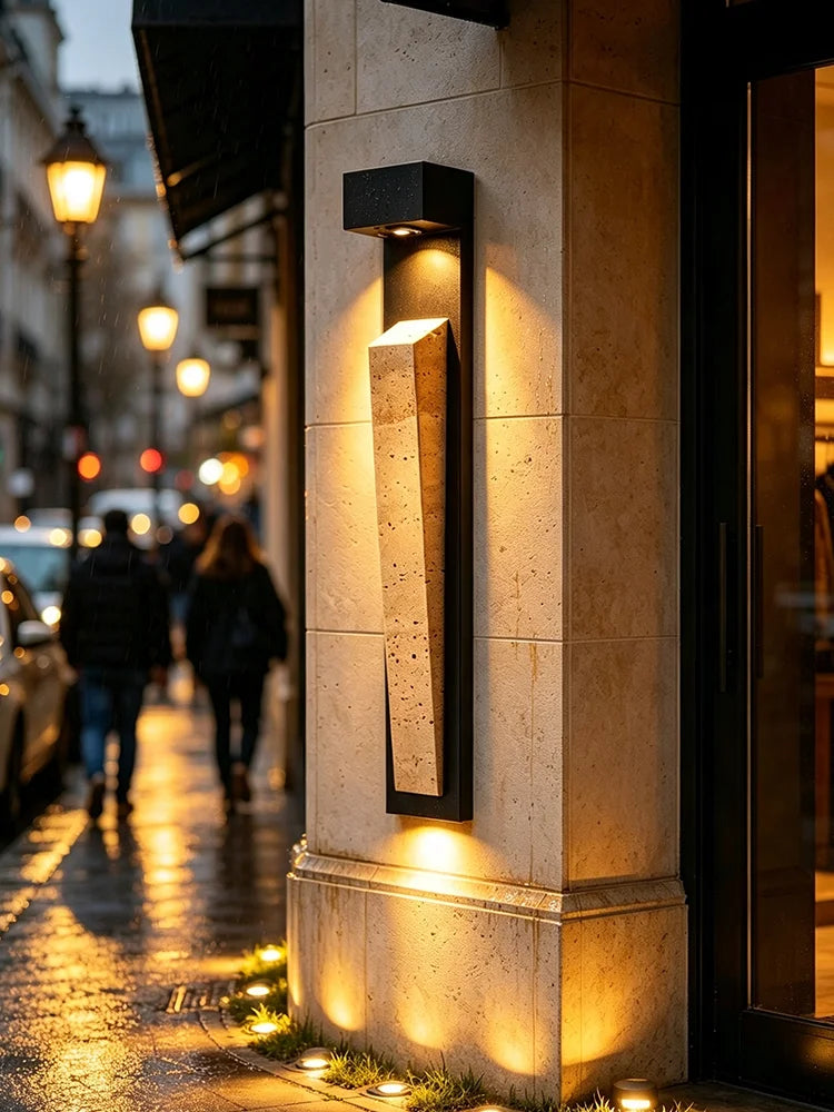 IP65 Travertine Outdoor Wall Light