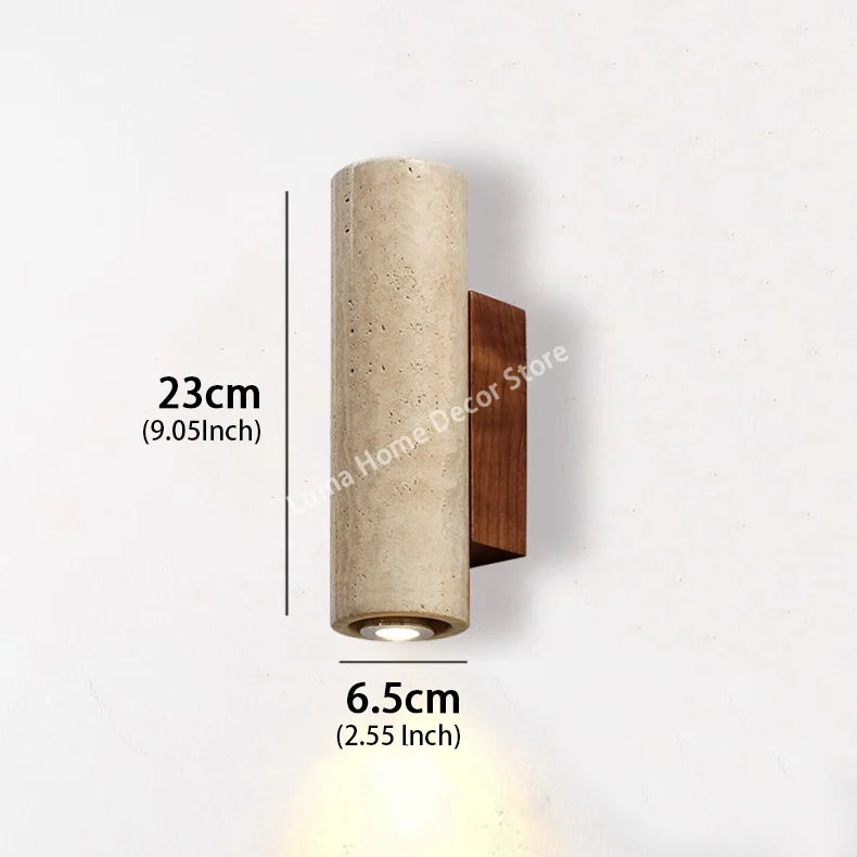 Travertine Wabi-Sabi Wall Sconce