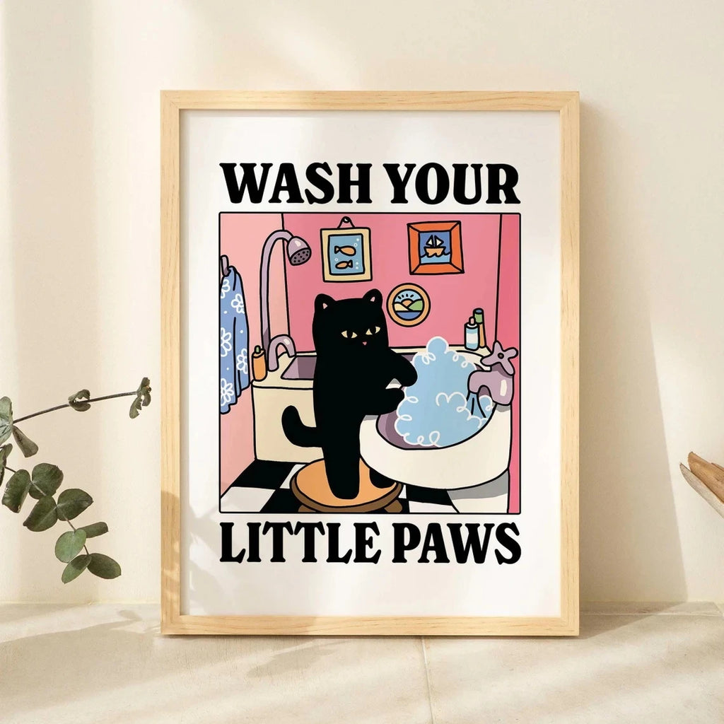 Black Cat Wall Print