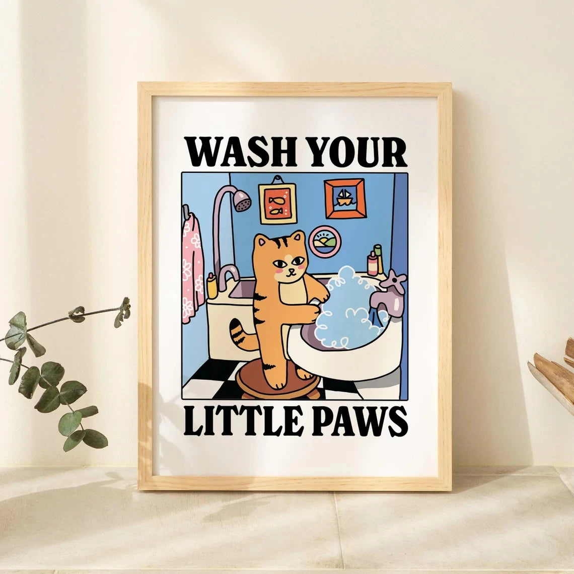 Black Cat Wall Print