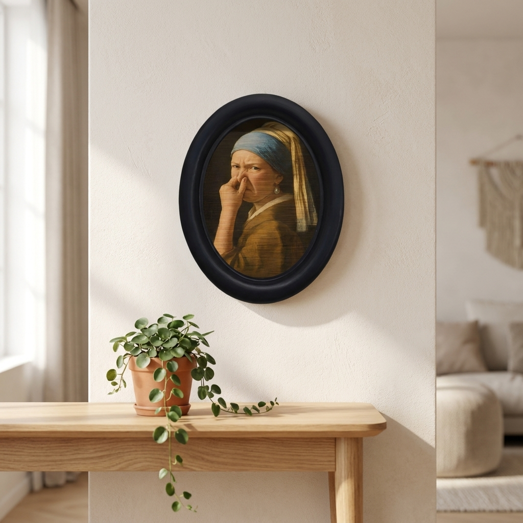 Framed Wooden Character Wall Print