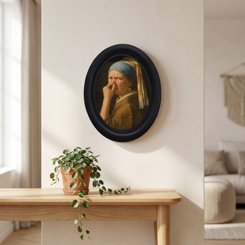 Framed Wooden Character Wall Print