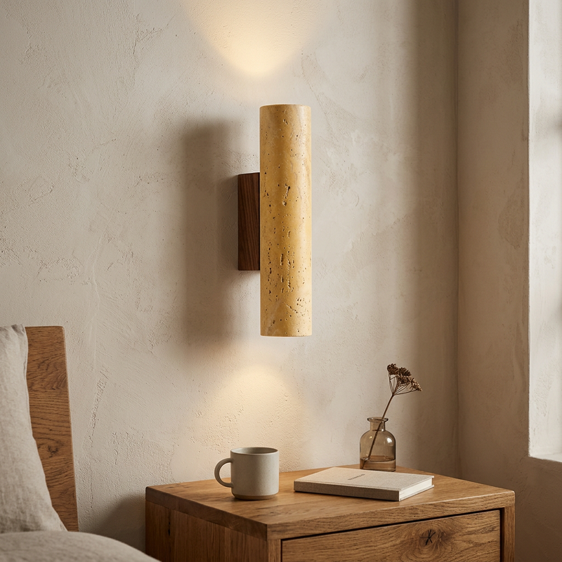 Travertine Wabi-Sabi Wall Sconce